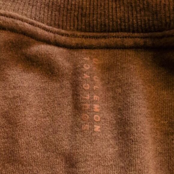 Lululemon X Soulcycle To The Beat Sweatshirt Heathered Antique Bark Terry Size 6 - Picture 7 of 10